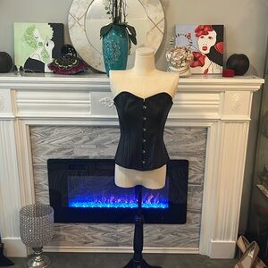 “Playgirl” 100% leather steel bone corset.